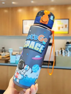 Best water bottles for travel|1pc Space Astronaut Portable Cartoon Water Bottle
