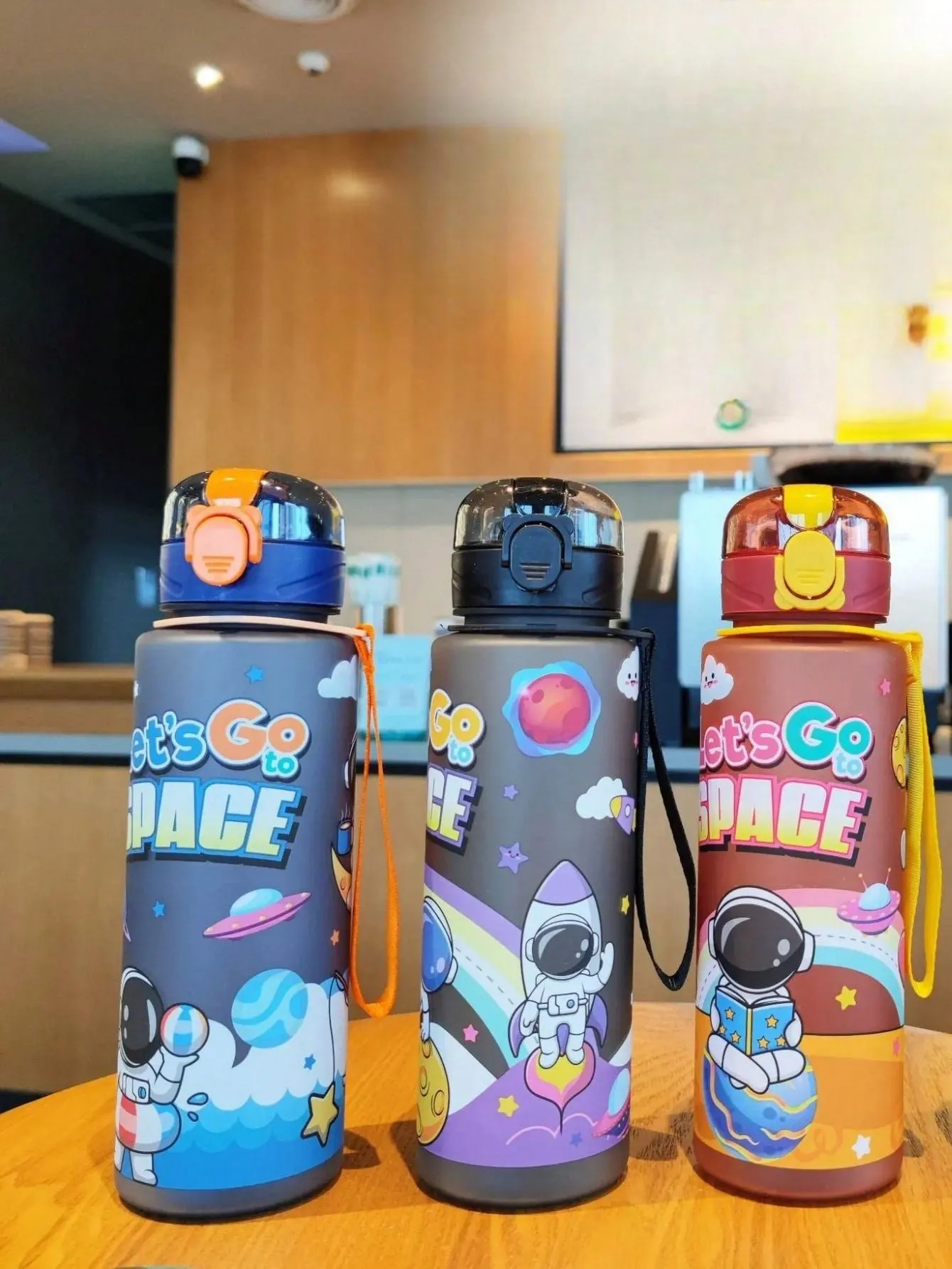 Best water bottles for travel|1pc Space Astronaut Portable Cartoon Water Bottle