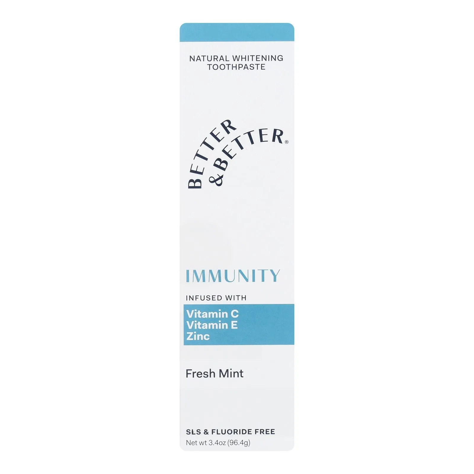 Better & Better Toothpaste Immunity Fresh Mint 3.4 Fl. Oz.