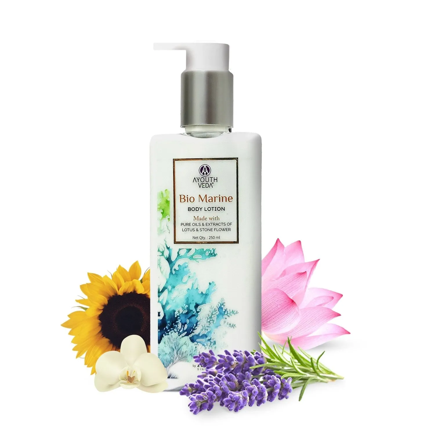 Bio Marine Body Lotion with Lotus & Stone Flower for Deeply Hydrated Skin Net qty.- 250ml