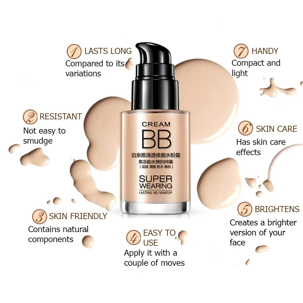 BIOAQUA Cream BB Super Wearing Lasting No Makeup Persistent Water Flawless Cream (TENDER PINK (BQY06))