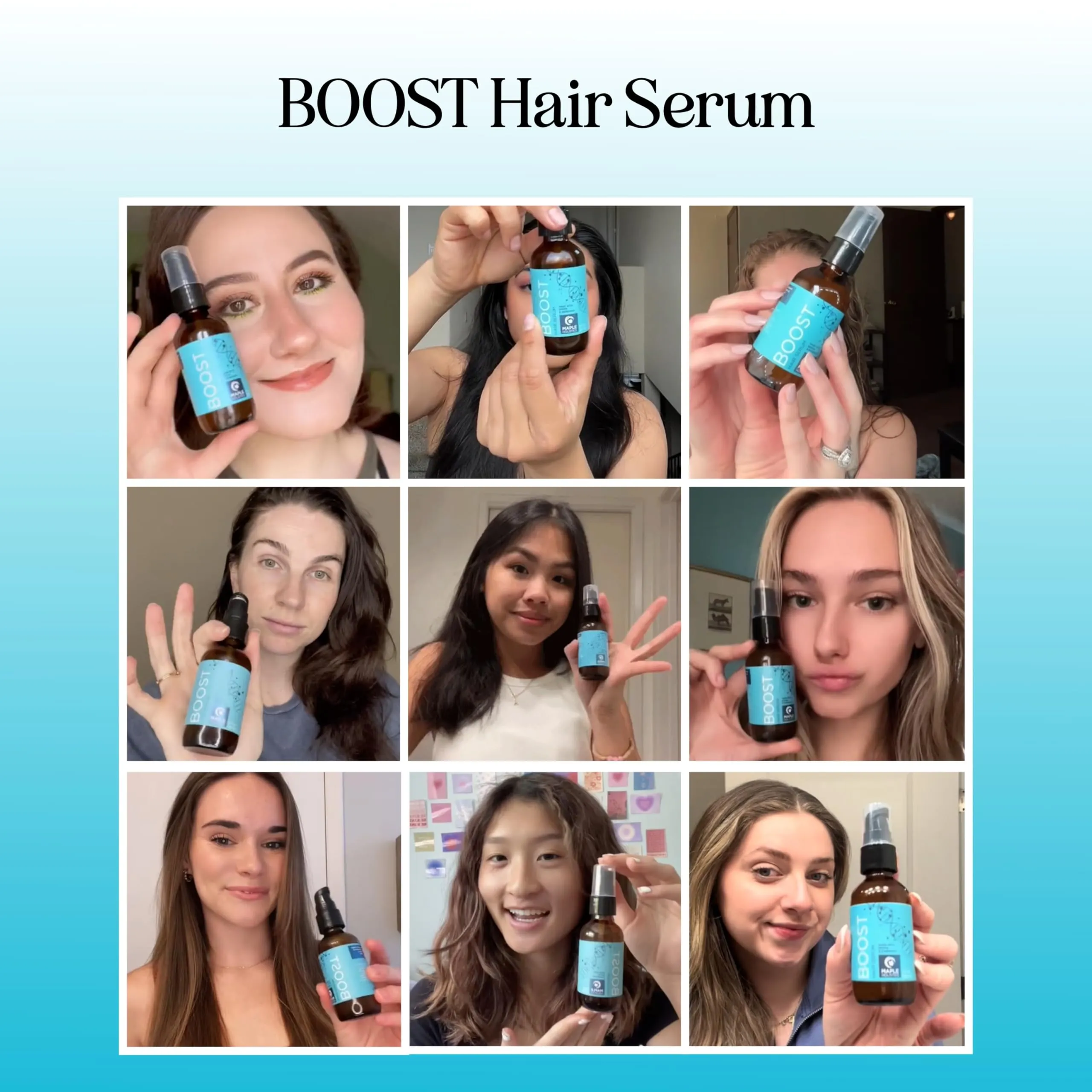 Biotin Hair Growth Serum - Rosemary Hair Thickening Serum with Peppermint Caffeine and Black Castor Oil for Hair Growth - Volumizing Hair Serum for Hair Growth for Men & Women - Vegan & Cruelty Free