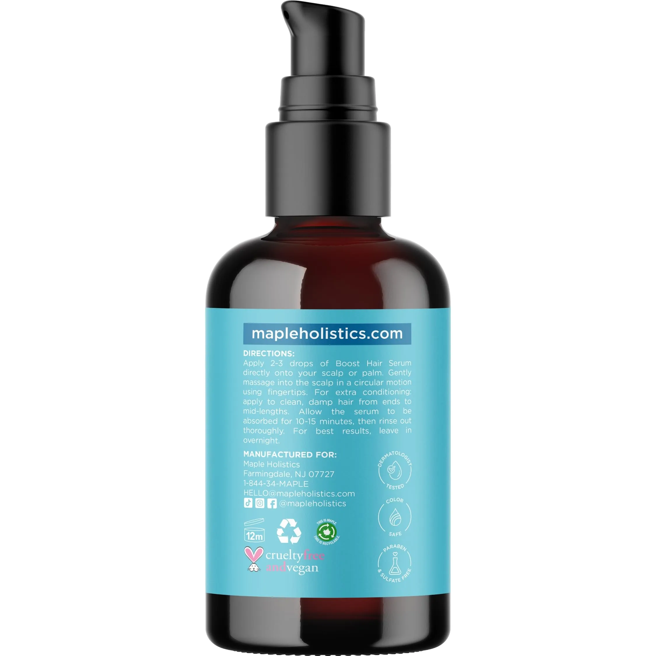 Biotin Hair Growth Serum - Rosemary Hair Thickening Serum with Peppermint Caffeine and Black Castor Oil for Hair Growth - Volumizing Hair Serum for Hair Growth for Men & Women - Vegan & Cruelty Free