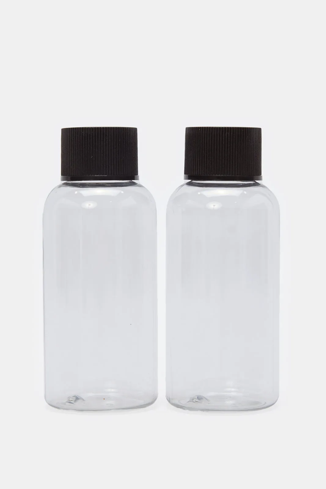 Black And Clear 5 Piece Travel Bottle Set