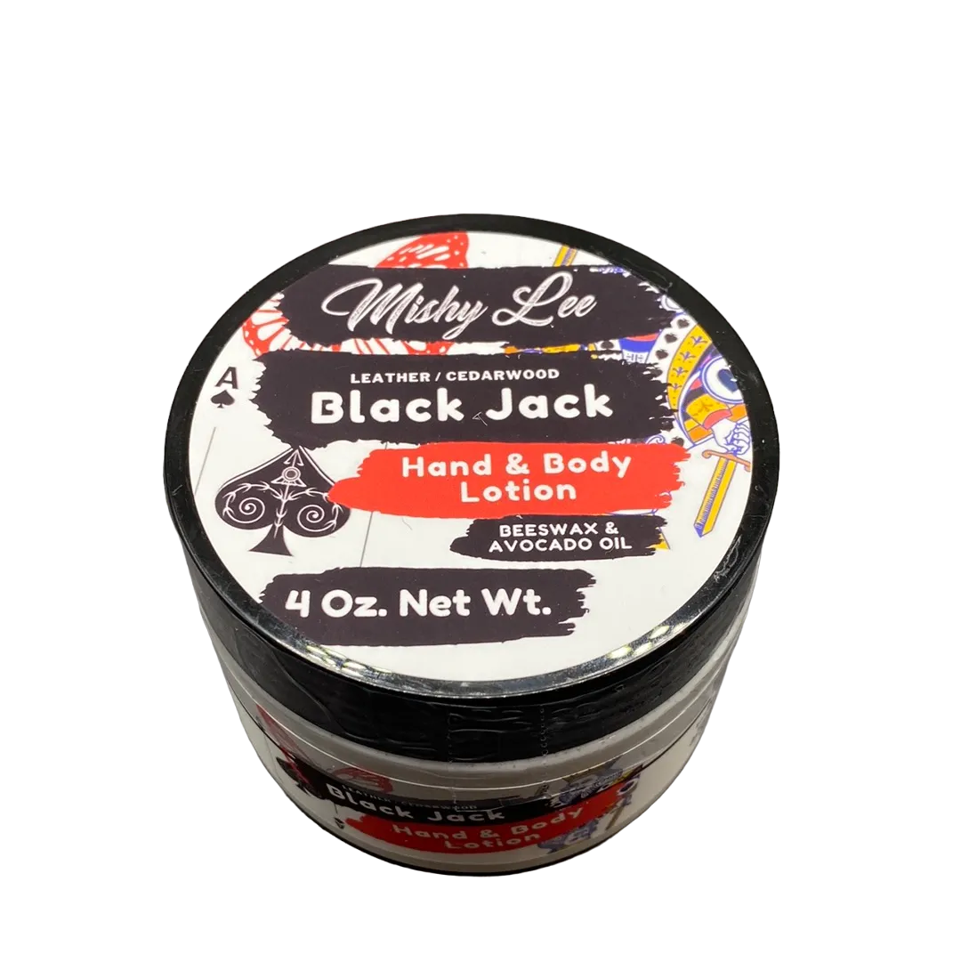 Black Jack 4 Oz - Mishy Lee Beeswax and Avocado Hand & Body Lotion