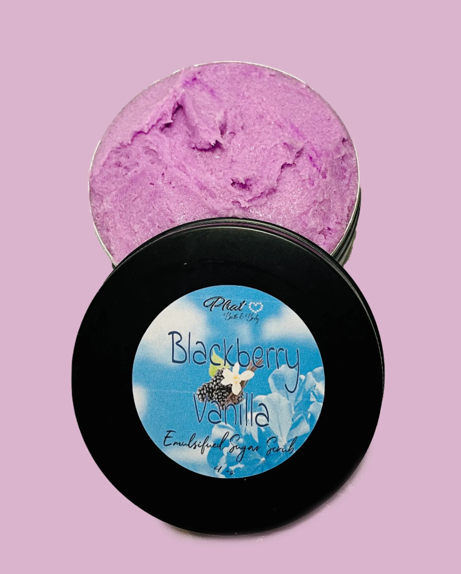 Blackberry Vanilla Whipped Shea Sugar Scrub Cocoa Butter 4 oz
