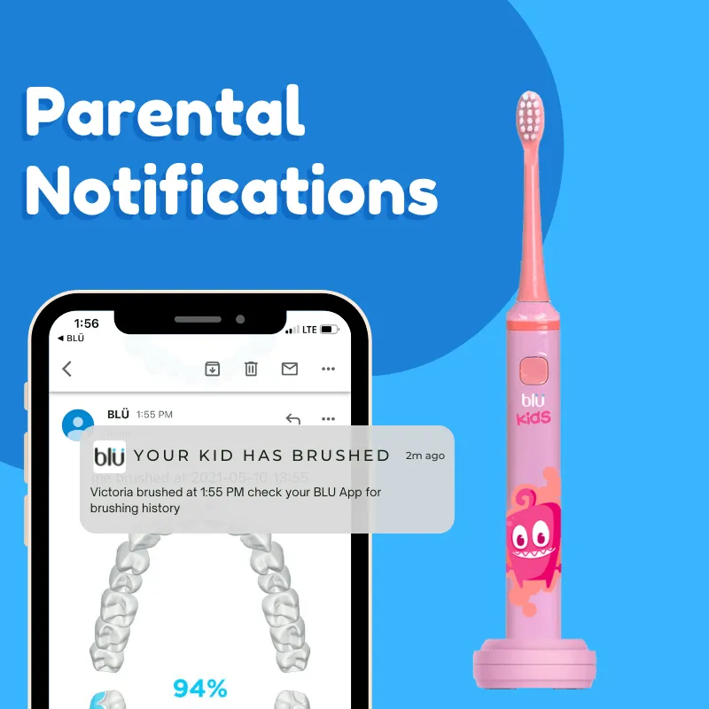 Blu Kids Smart Toothbrush and App (Pink)