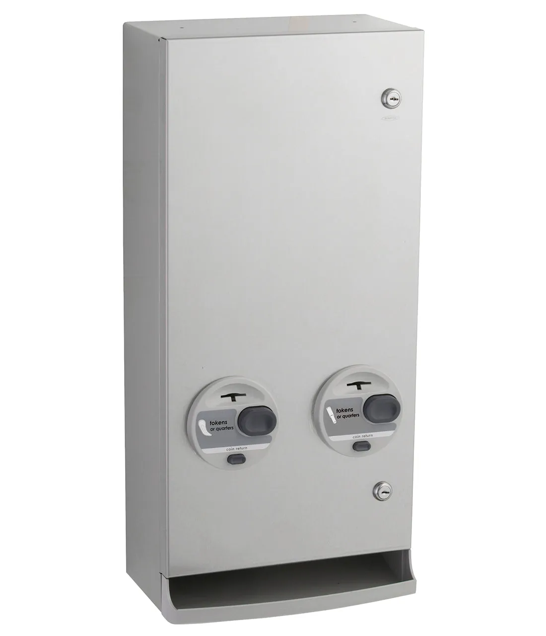 Bobrick B-2706T ClassicSeries Surface-Mounted Napkin/Tampon Vendor, Token Operation