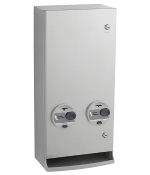 Bobrick B-2706T ClassicSeries Surface-Mounted Napkin/Tampon Vendor, Token Operation