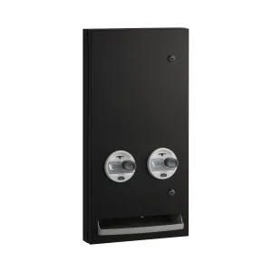 Bobrick B-370634.MBLK 25 Trimlineseries Semi-Recessed Napkin / Tampon Vendor, Matte Black