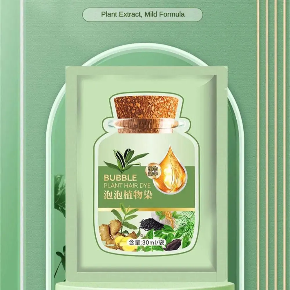 Botanical Bubble Hair Dye Kit - Complete Gray Coverage & Nourishing Plant Essences