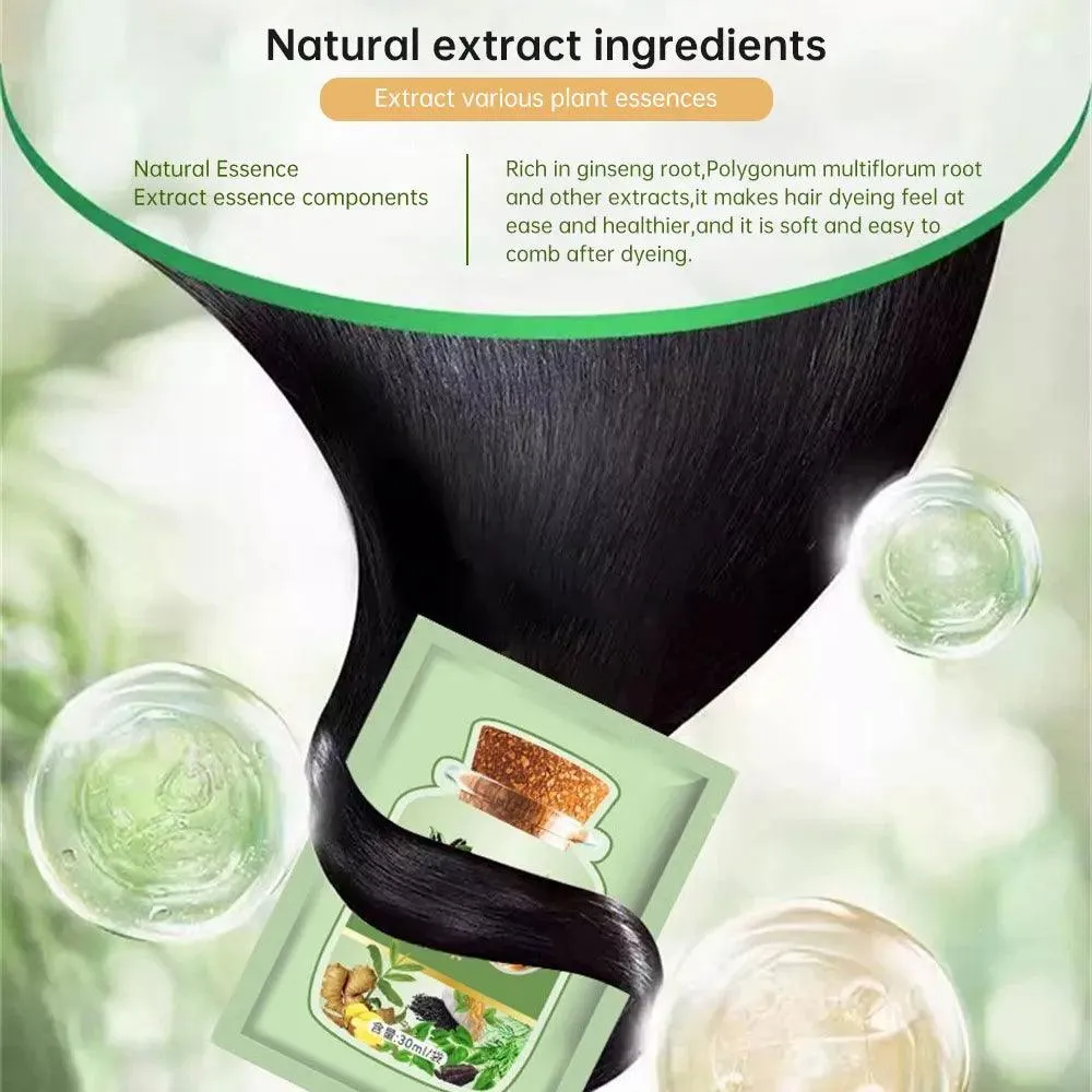Botanical Bubble Hair Dye Kit - Complete Gray Coverage & Nourishing Plant Essences