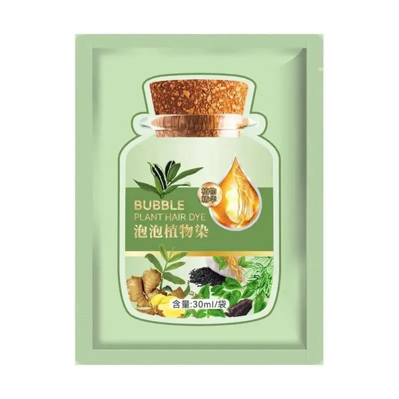 Botanical Bubble Hair Dye Kit - Complete Gray Coverage & Nourishing Plant Essences