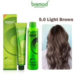 Bremod Performance 5.0 Light Brown Hair Color With Oxidizer - 100ml 100g