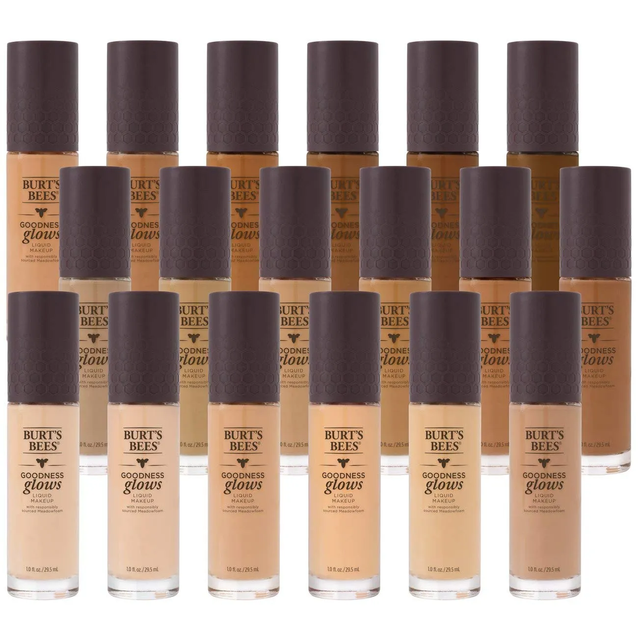 BURTS BEES Walnut Goodness Glows Liquid Makeup, 1 FZ
