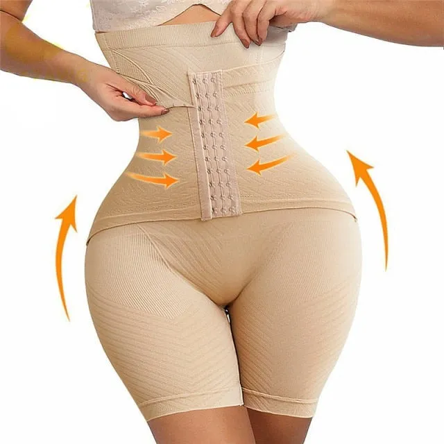 Butt Lifter Body Shaper Panties Firm Belly Tummy Control Shapewear Thigh Slimmer Girdle Shorts with Hook Waist Trainer