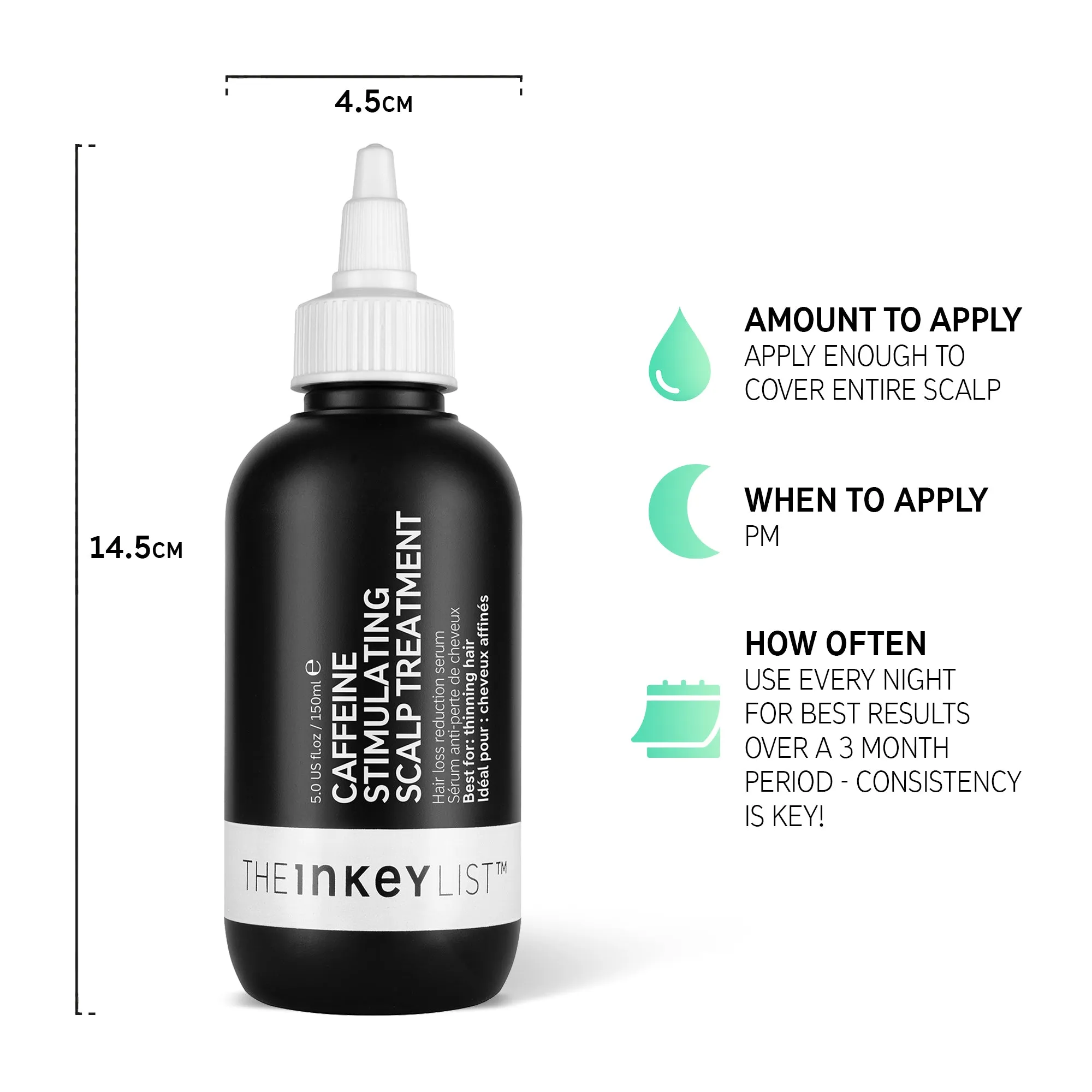 Caffeine stimulating scalp treatment