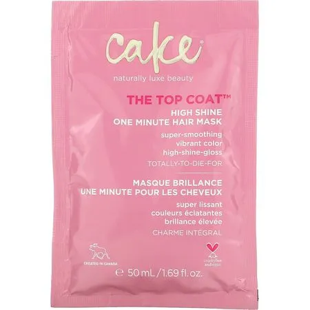 Cake Beauty The Top Coat, High Shine One Minute Hair Mask, 1.69 fl oz (50 ml)