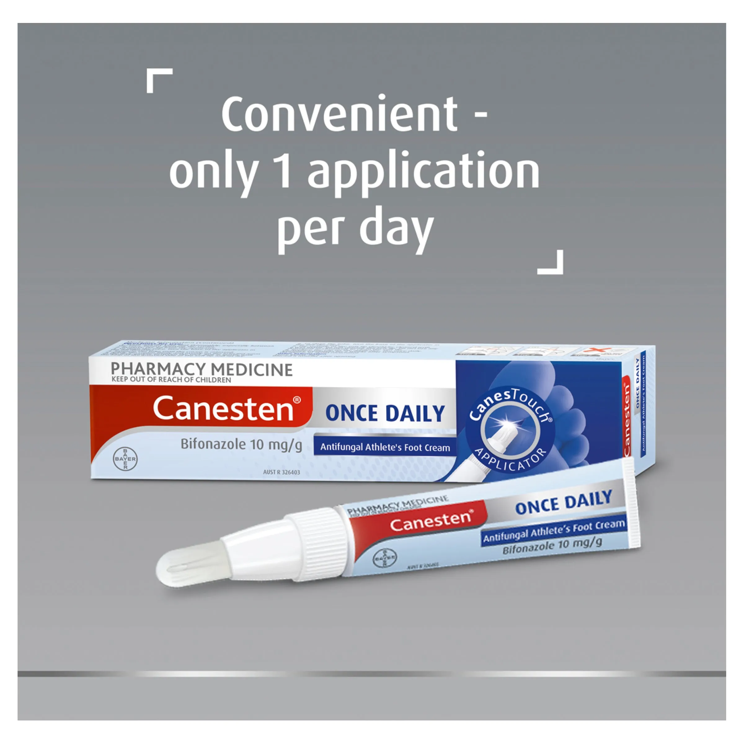 Canesten Once Daily Anti-fungal Athlete's Foot Cream with CanesTouch Applicator 15g