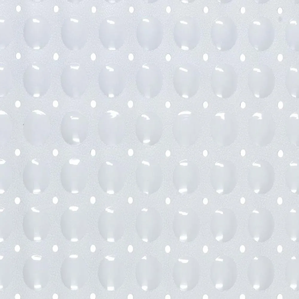 Carnation Home Fashions Stall Size"Bubble" Look Vinyl Bath Mat. - White 21x21"