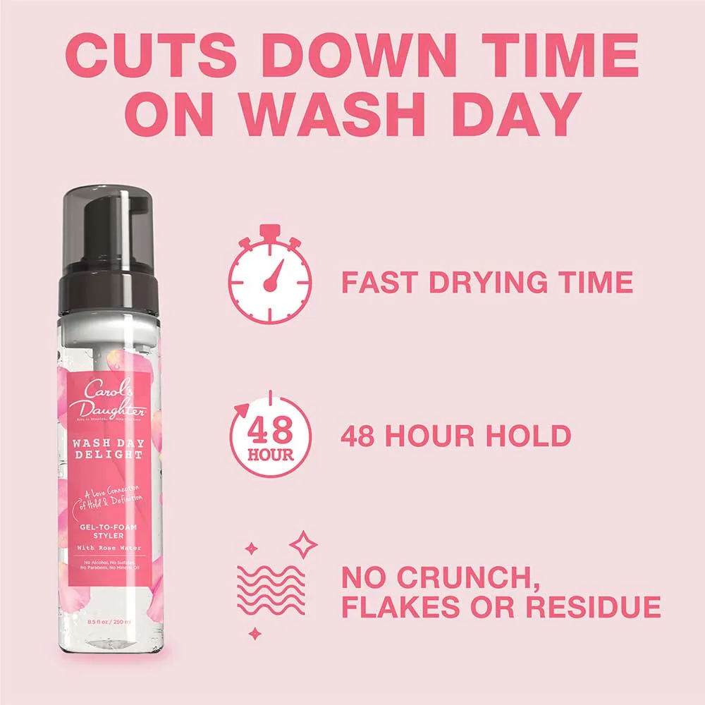Carol's Daughter Wash Day Delight Hair Gel to Foam Styler Rose 8.5oz