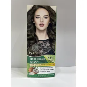 Carolyn Hair Color Cream With Shea Butter & Coconut Oil - 6.11 Dark Olive Blond