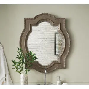 Castilian 35" Double Arch Mirror in Empire Gray