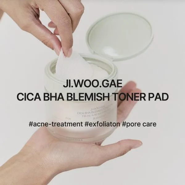 [celimax] JI WOO GAE Cica BHA Blemish Toner Pad 170ml 60EA