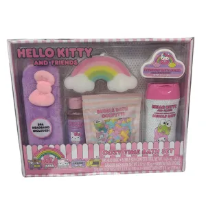Centric Beauty Hello Kitty and Friends Cozy Time Bath Set, Includes Spa Head Band, Bubble Bath Confetti (30g), Rainbow Bath Bomb, Rainbow Bath Sponge, Dreamy Body Wash (100mL), & Bubble Bath (236mL)