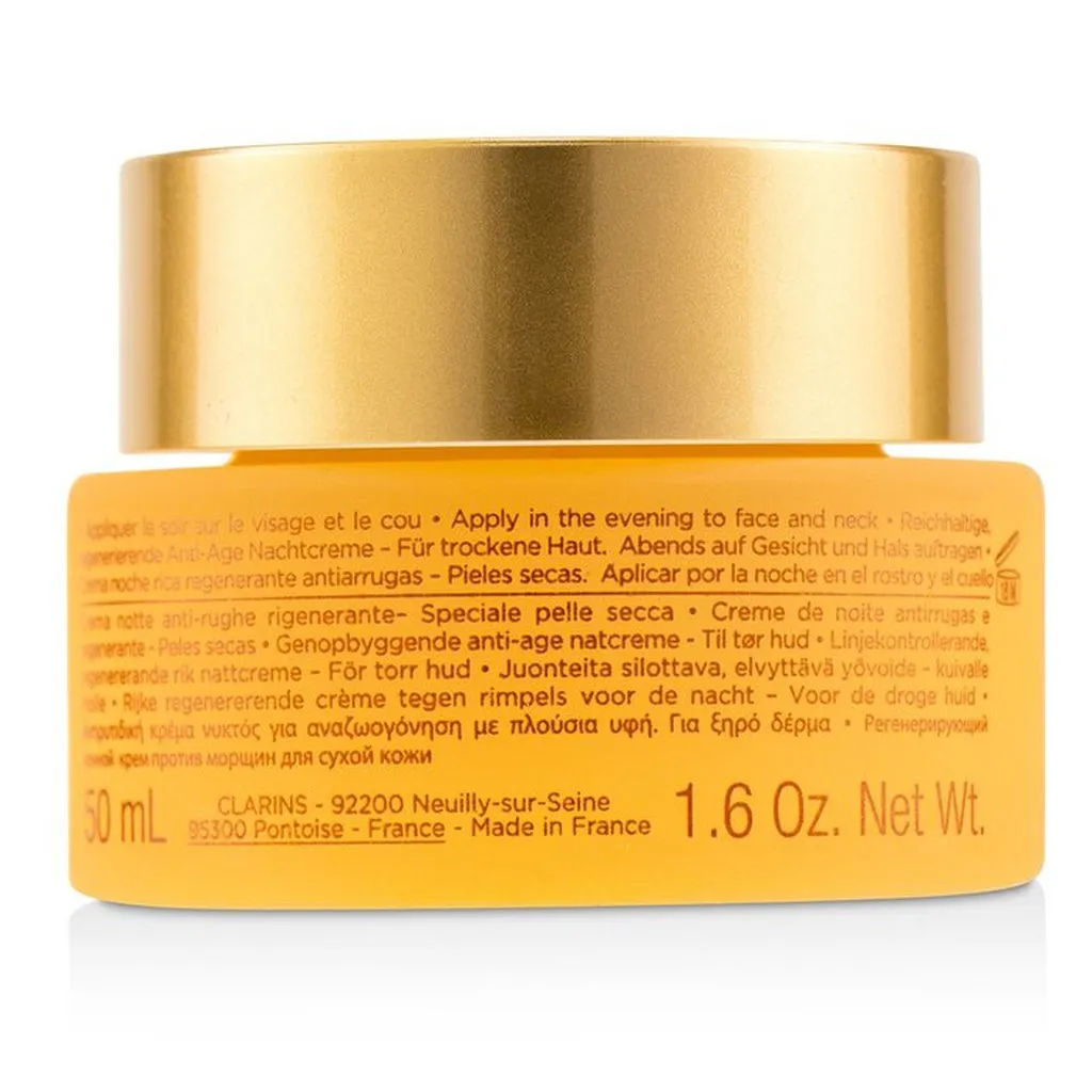 CLARINS - Extra-Firming Nuit Wrinkle Control, Regenerating Night Rich Cream - For Dry Skin