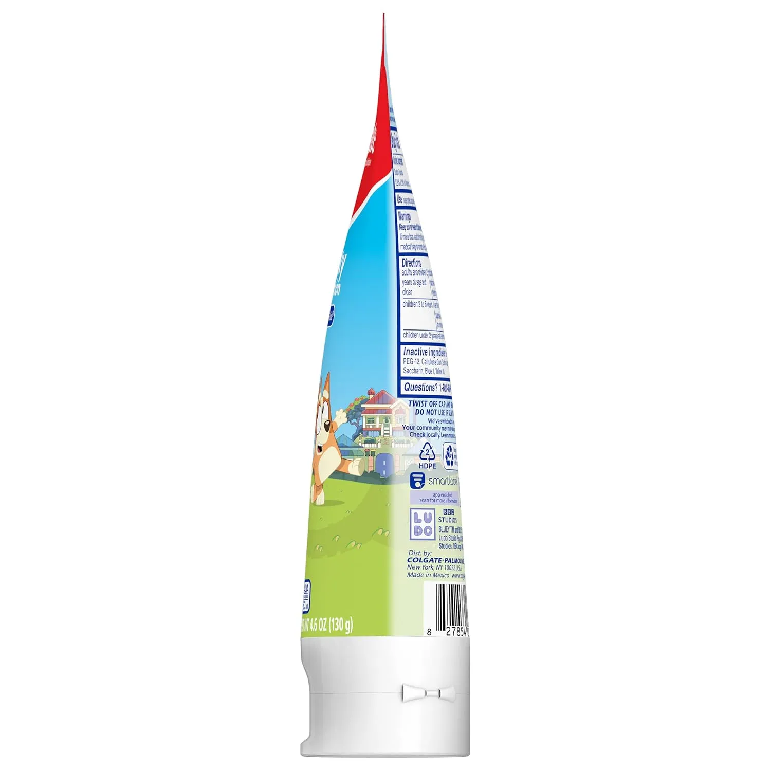 Colgate Kids Bluey Toothpaste with Fluoride, Fights Cavities, Mild Fruit Flavor, Sugar Free, 4.6 Oz Tube