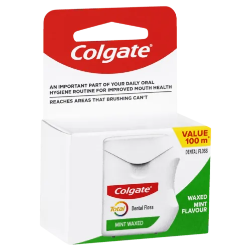 Colgate Total Mint Waxed Dental Floss Value Pack 100m