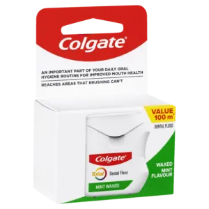 Colgate Total Mint Waxed Dental Floss Value Pack 100m
