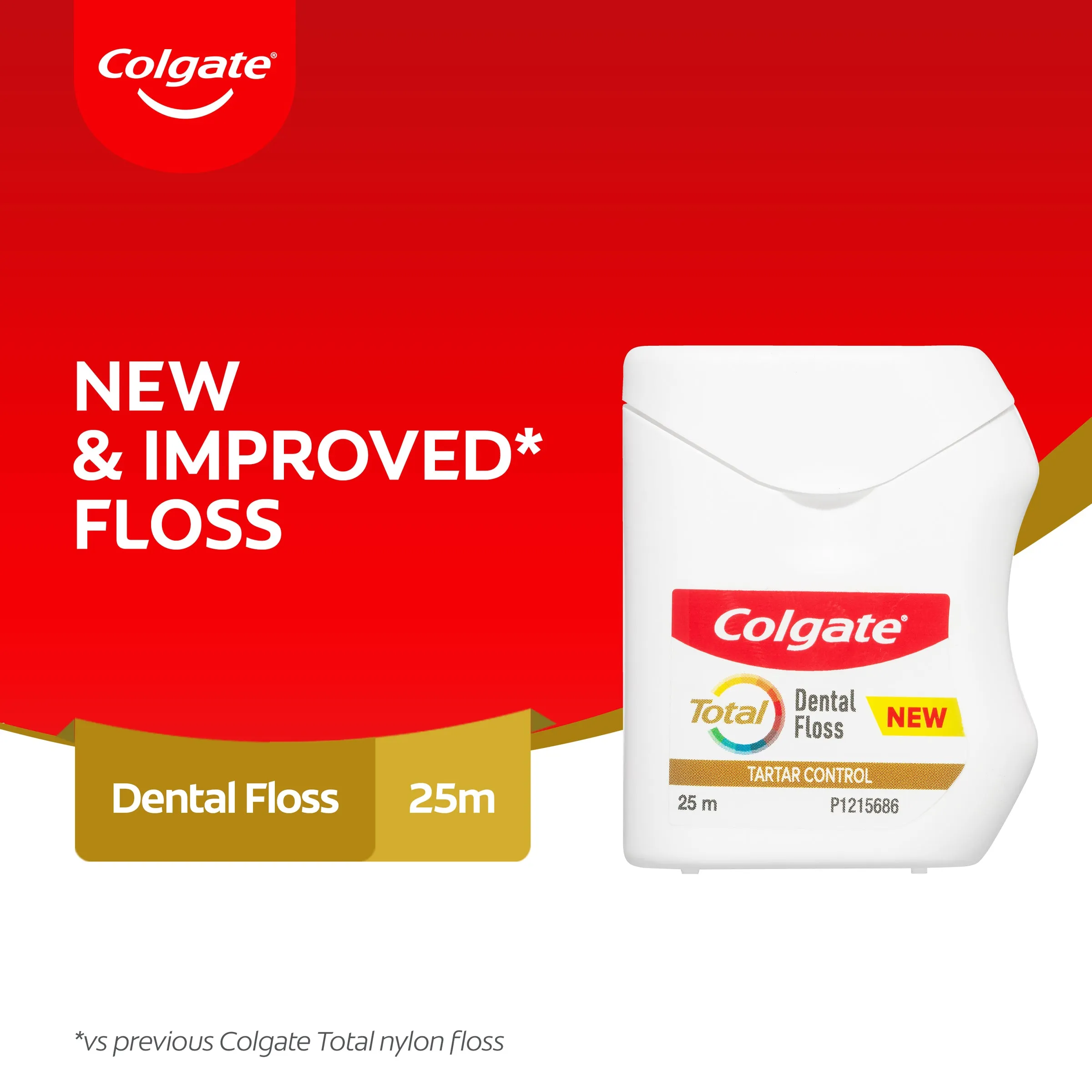 Colgate Total Tartar Control Dental Floss 25m
