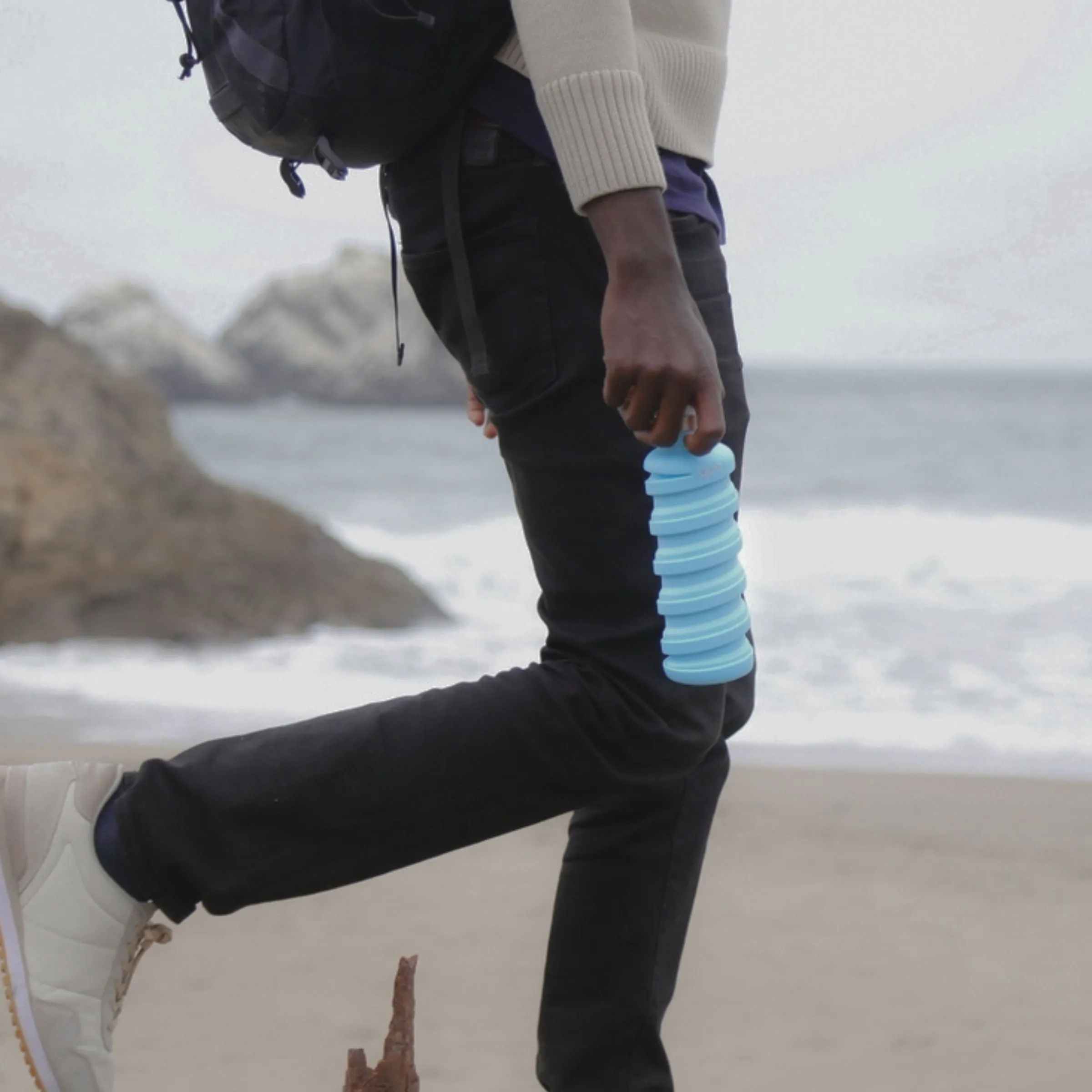 Collapsible Silicone Water Bottle - 20 oz.