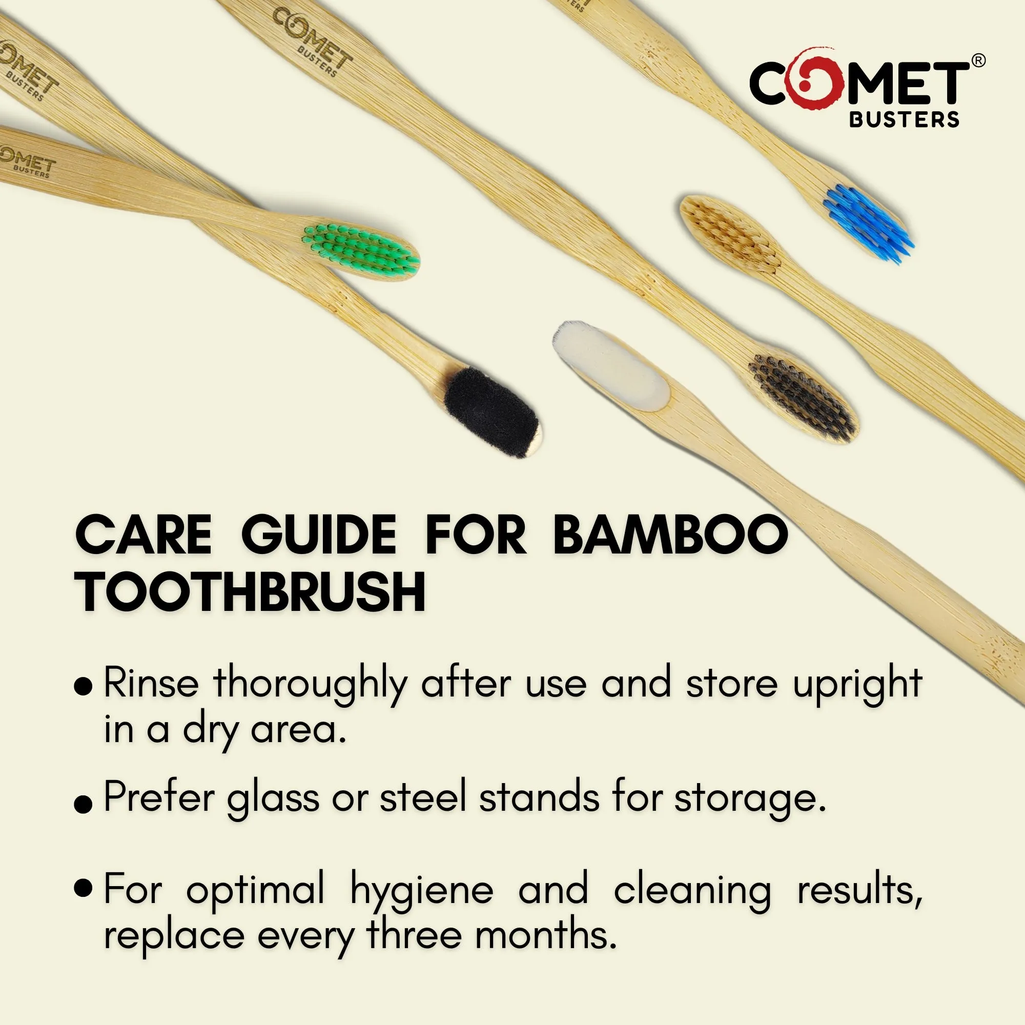 Comet Busters Eco Friendly Bamboo Nano Nebula Toothbrush for Sensitive Gums (HA178)