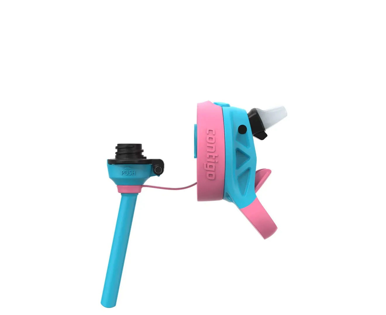 Contigo Kids Aubrey Autospout Drink Bottle - 414ml Blue - Raspberry Butterflies