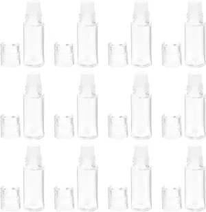 Cosmetic Powder Sample Pots 20Pcs Loose Powder Bottle Refillable Powder Bottles Mini Empty Powder Bottle Clear Plastic Loose Powder Jar Travel Makeup Supplies (3ml) Loose Powder Tube
