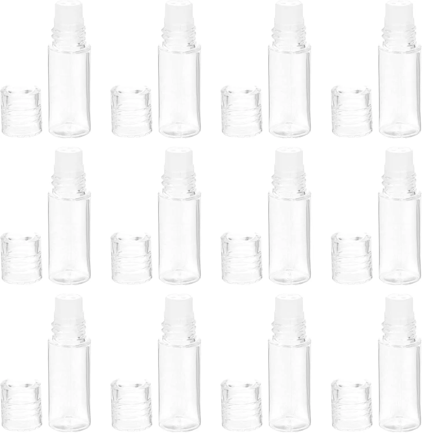 Cosmetic Powder Sample Pots 20Pcs Loose Powder Bottle Refillable Powder Bottles Mini Empty Powder Bottle Clear Plastic Loose Powder Jar Travel Makeup Supplies (3ml) Loose Powder Tube
