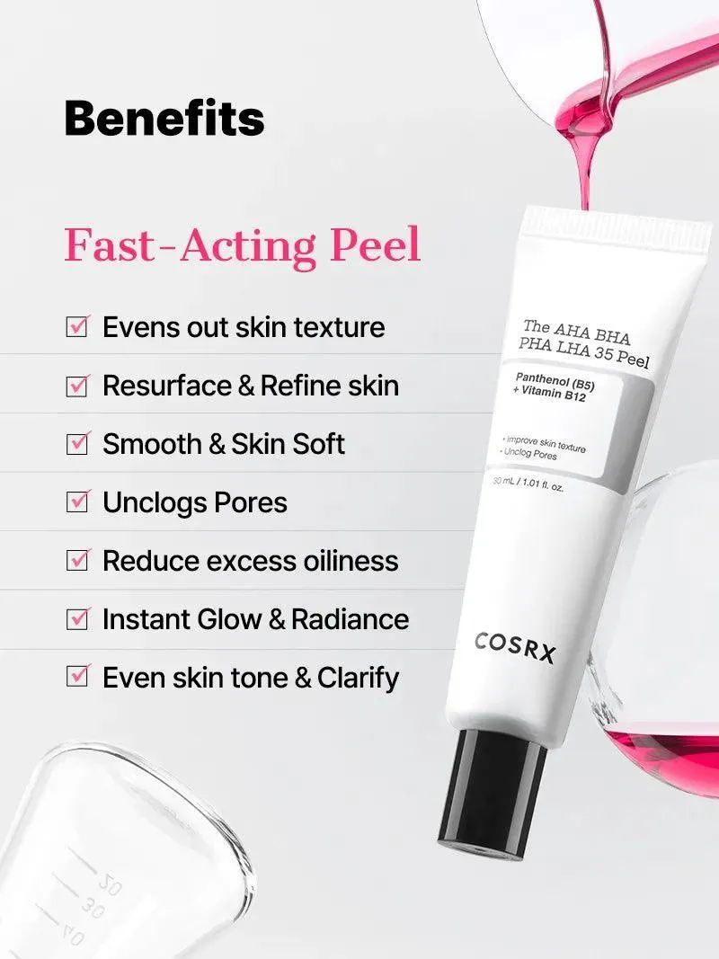 COSRX the AHA BHA PHA LHA 35 peel مقشر الأحماض للبشرة من كوزركس