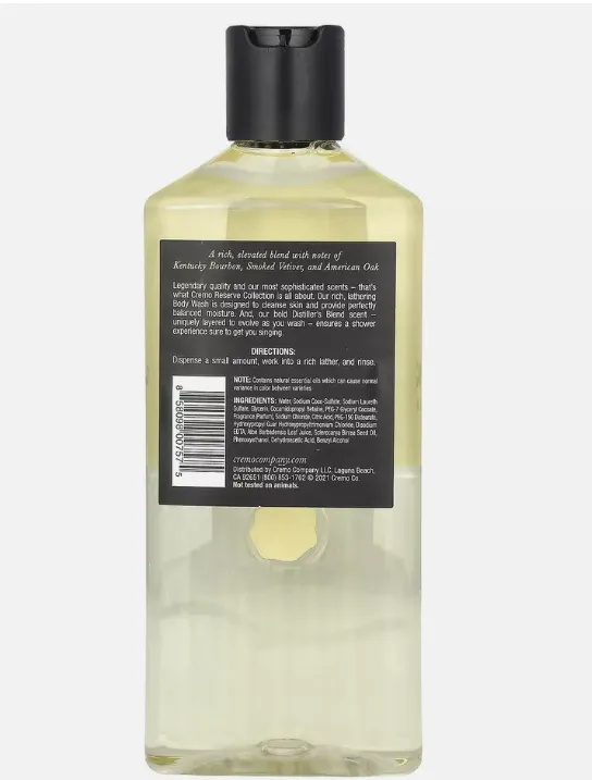 Cremo Reserve Collection, Body Wash, No. 13 Distiller's Blend, 16 fl oz (473 ml)