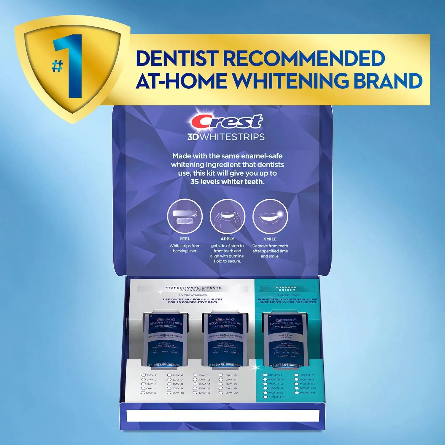 Crest 3D Whitestrips Professional Effects and Supreme Bright Whitening Kit