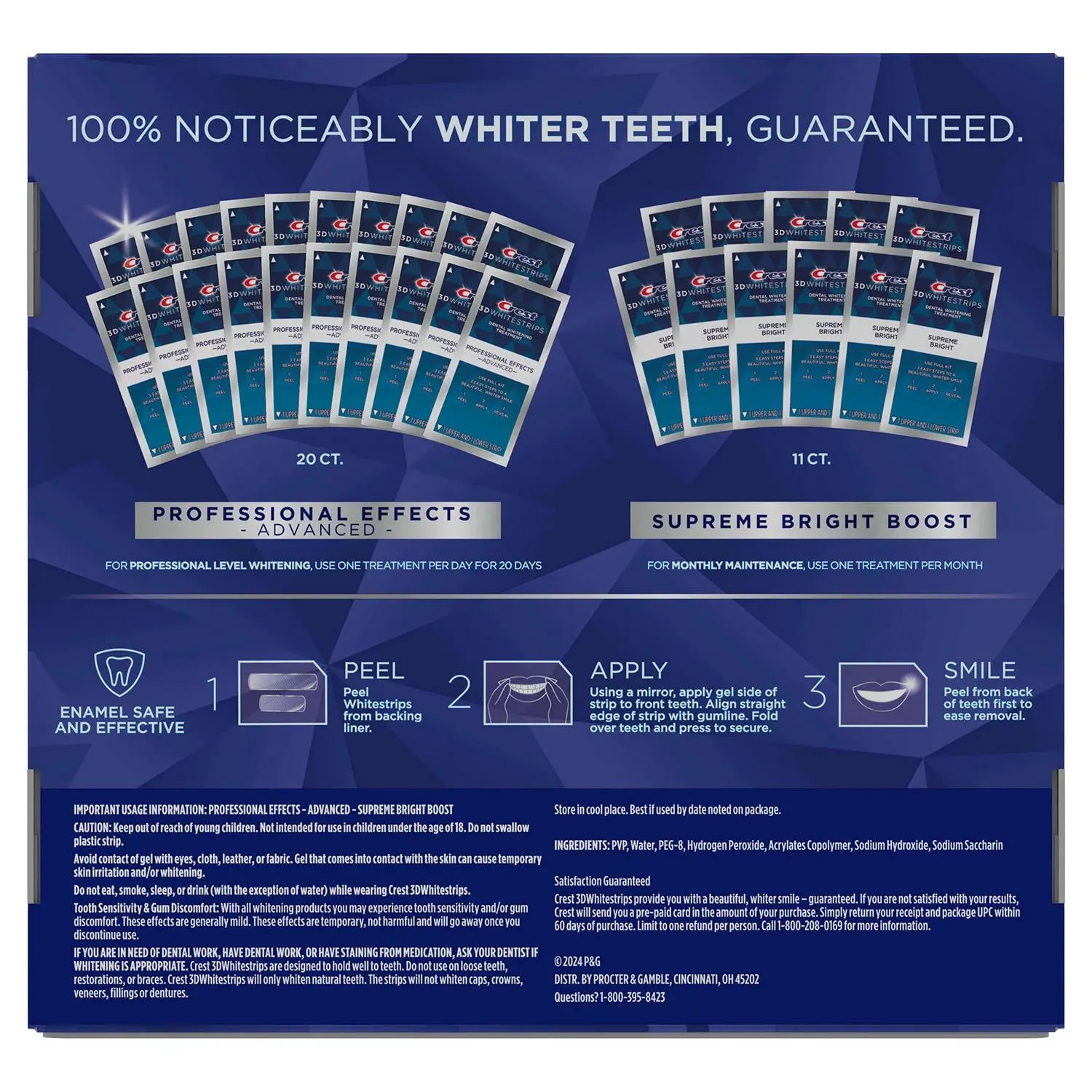 Crest 3D Whitestrips Professional Effects and Supreme Bright Whitening Kit