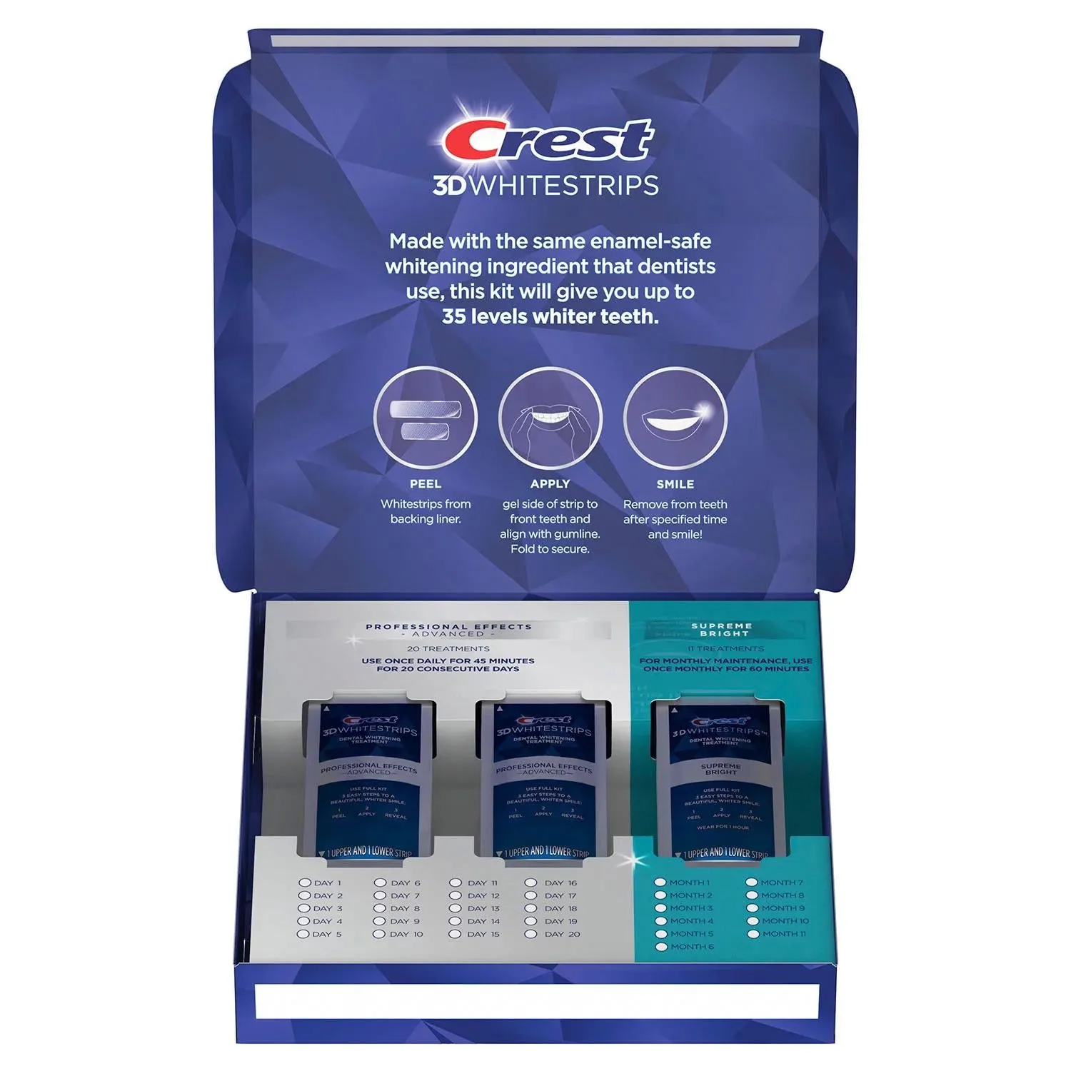 Crest 3D Whitestrips Professional Effects and Supreme Bright Whitening Kit