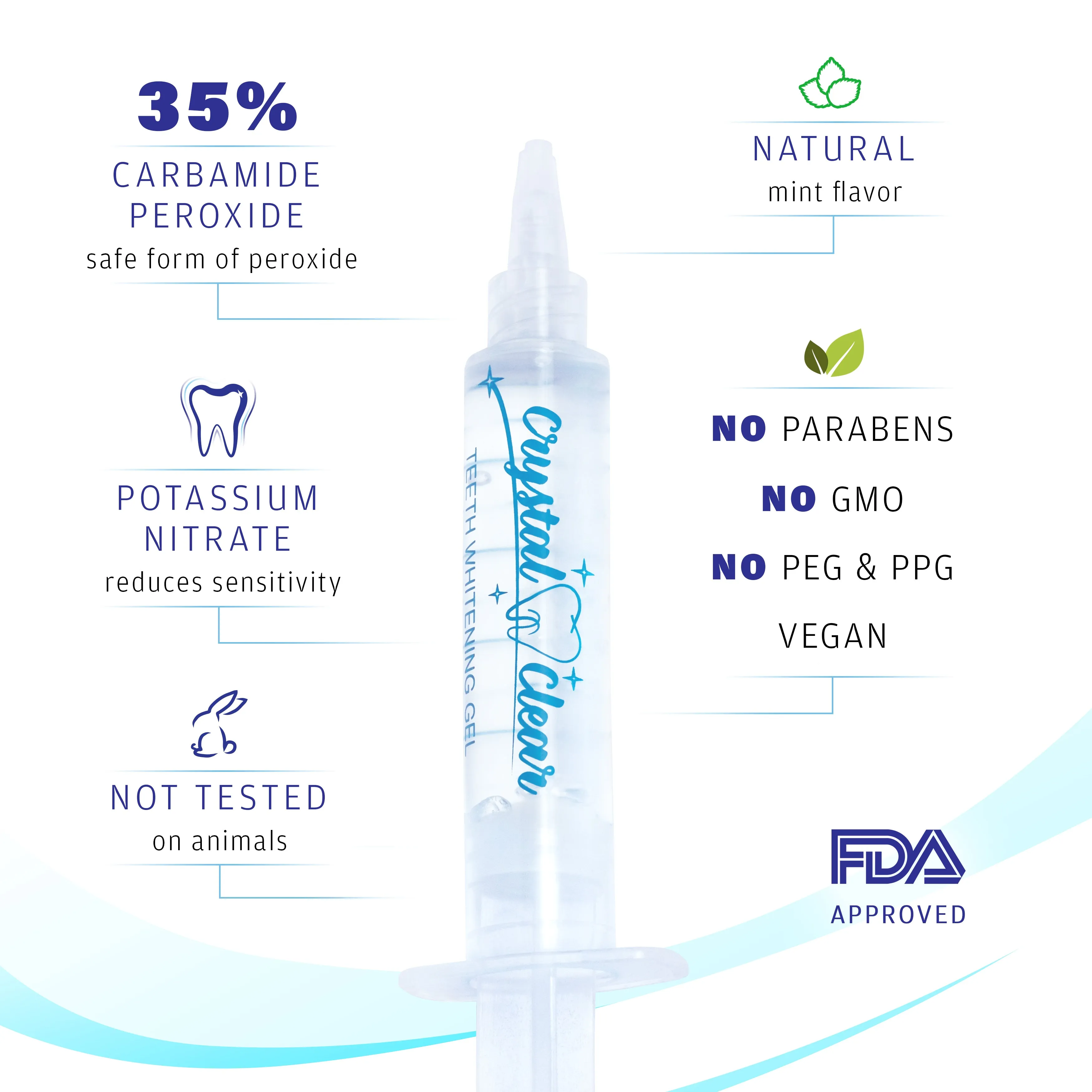Crystal Clear Teeth Whitening At-Home Teeth Whitening All-in-One Kit