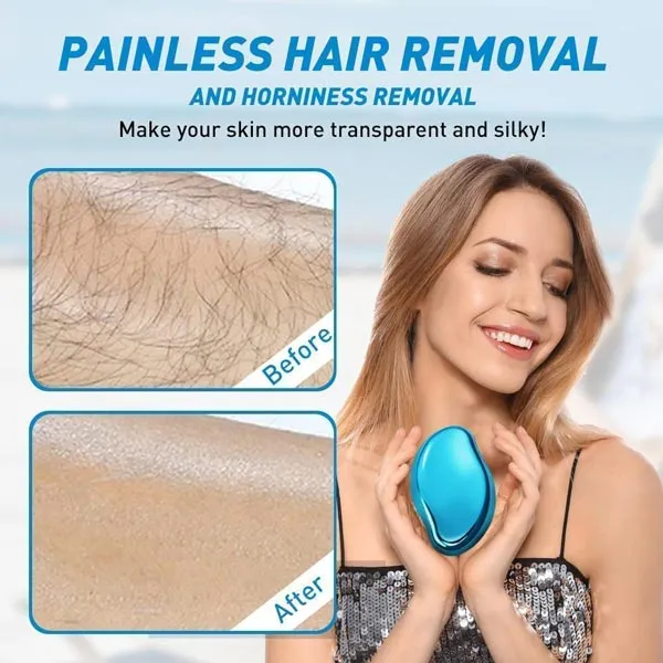 Crystal Magic Epilator for Smooth Skin Painless Hair Removal Stone and Eraser
