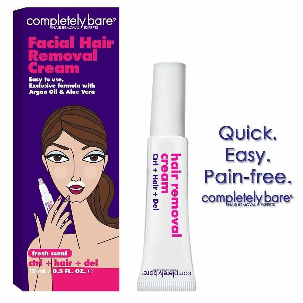 ctrl hair DEL Facial Hair Removal Cream 0.50 oz By Completely Bare