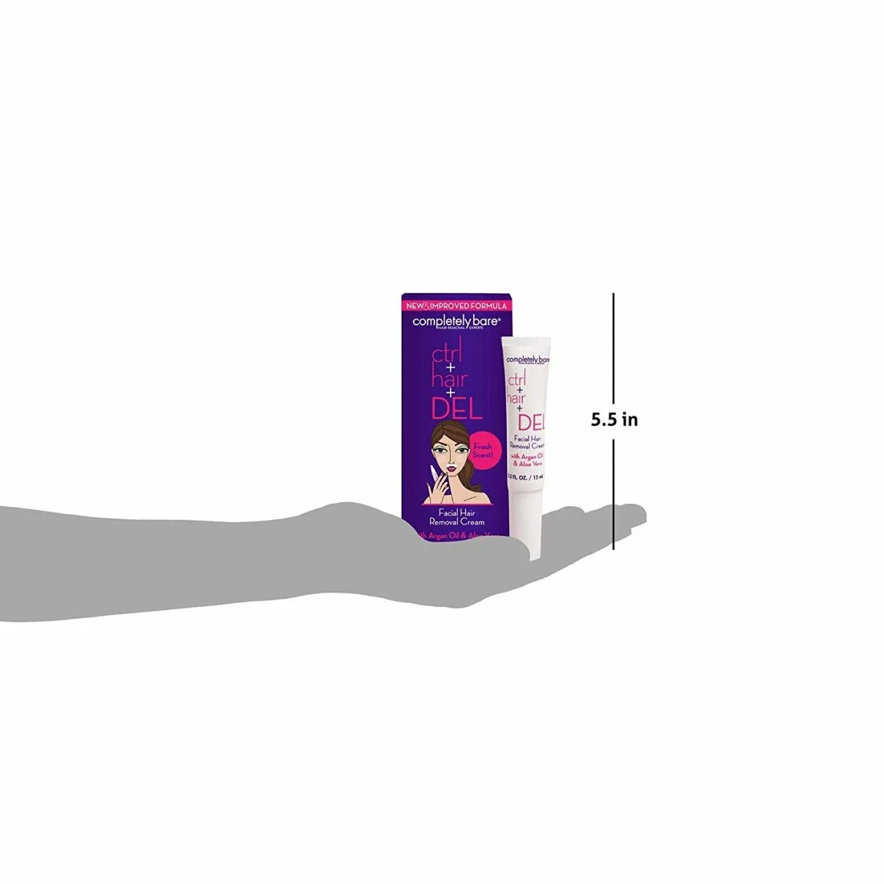 ctrl hair DEL Facial Hair Removal Cream 0.50 oz By Completely Bare