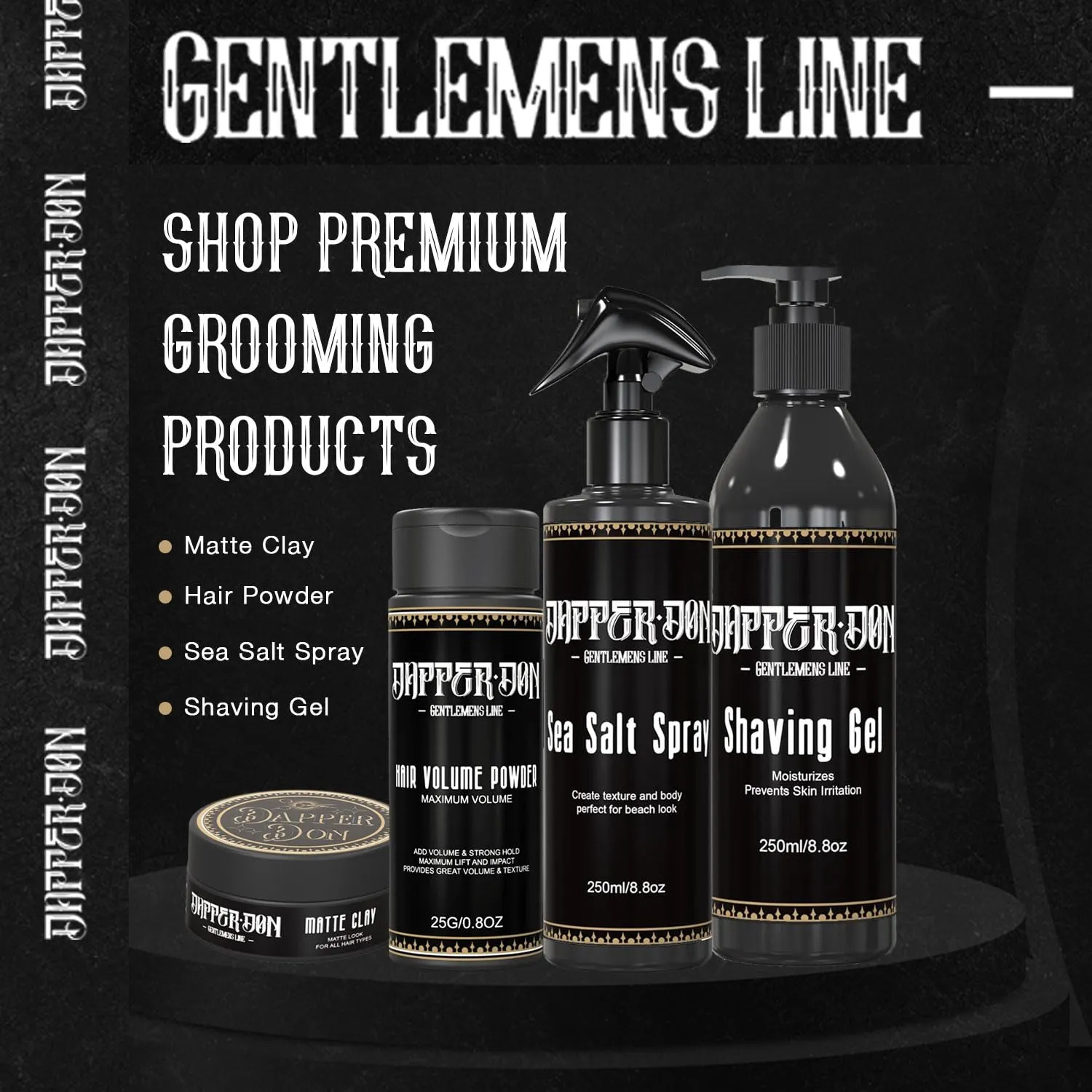Dapper Don Hair Styling Clay Matte Finish Sculpting Clay | Added Thickness and Texture | All Hair Types, Non-greasy, Strong Flexible Hold