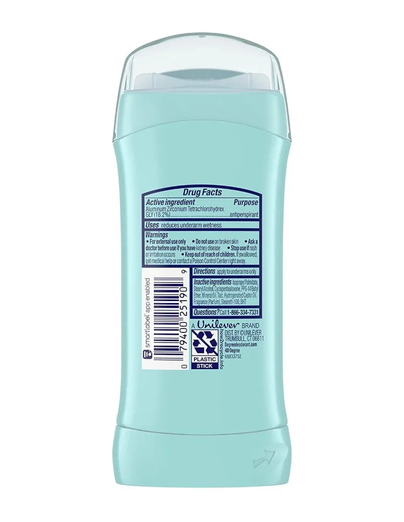 Degree Original Antiperspirant Deodorant Shower Clean 48H Odor Protection for Women, 2.6 oz